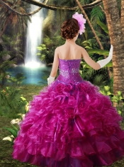 Beautiful Ball Gown Sweetheart Little Girl Pageant Dresses with Beading
