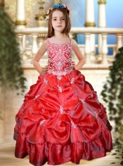Brand New Ball Gown Straps Sequins Beading Little Girl Pageant Dresses