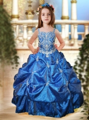 Brand New Ball Gown Straps Sequins Beading Little Girl Pageant Dresses