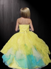 Brand New Beading Ball Gown Little Girl Pageant Dresses Sweetheart Floor-length