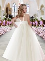 Cheap A-Line Straps Hand Made Flowers Flower Girl Dress