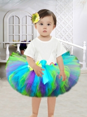 Cool Ball Gown Scoop Knee-length Little Girl Dresses with Ruffles