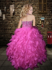 Elegant Halter Beading Black Little Gril Pageant Dresses for 2014