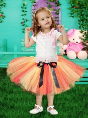 Formal Scoop Short Sleeves Knee-length Little Girl Dress