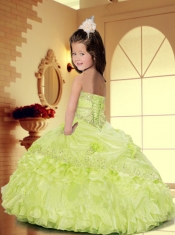 Lovely Hot Pink Little Girl Pageant Dress with Appliques for 2014