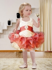 Modest Ball Gown Halter Knee-length Little Girl Dresses