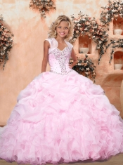 The Super Hot Baby Pink Little Girl Pageant Dress with Pick-ups and Ruffles For 2014