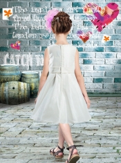 Cheap Chiffon Scoop A-Line Knee-length Flower Girl Dress