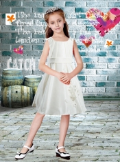 Cheap Chiffon Scoop A-Line Knee-length Flower Girl Dress