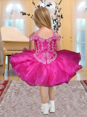 Sweet Ball Gown Straps Short Flower Girl Dresses in Purple