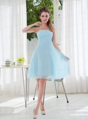 2015 Romantic One Shoulder Zipper Up Dama Dress