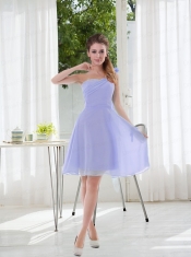 2015 Romantic One Shoulder Zipper Up Dama Dress