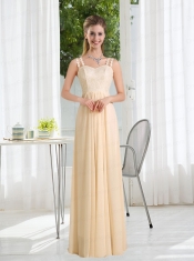 2015 Straps Empire Bowknot Lace Bridesmaid Dress