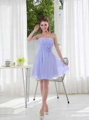 2015 Sweetheart Dama Dress with Ruching and Hand Made Flowers