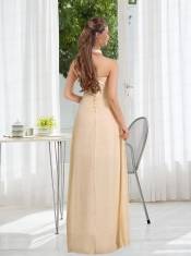 Halter Empire 2015 Classical Dama Dresses with Lace