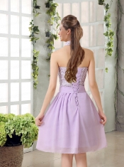 High Neck Lilac A Line Lace Dama Dress Chiffon for 2015