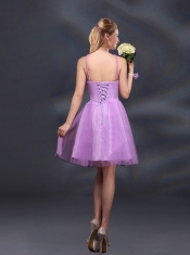 Pretty Halter A Line Dama Dresses with Hand Made Flowers