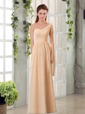 2015 Empire Chiffon Dama Dresses with Ruching