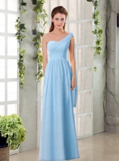 2015 Empire Chiffon Dama Dresses with Ruching