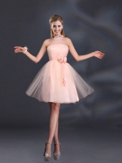 Baby Pink Mini Length 2015 The Most Popular Dama Dresses