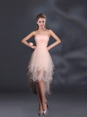 Baby Pink Mini Length 2015 The Most Popular Dama Dresses