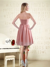 Fitted Sweetheart Empire Chiffon Dama Dresses with Ruching