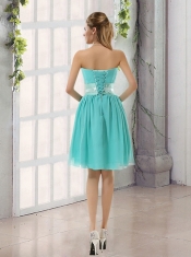 Perfect Belt Ruching Sweetheart A Line Dama Dress for 2015