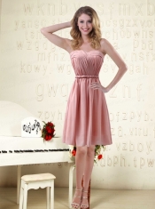 Romantic Sweetheart Empire Chiffon Dama Dresses with Ruching