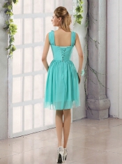 Straps Ruching Sweetheart A Line 2015 Elegant Dama Dress