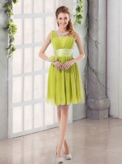 Straps Ruching Sweetheart A Line 2015 Elegant Dama Dress