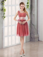 Straps Ruching Sweetheart A Line 2015 Elegant Dama Dress