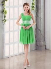 Straps Ruching Sweetheart A Line 2015 Elegant Dama Dress