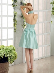2015 New Style Ruffles Backless Dama Dress with Halter