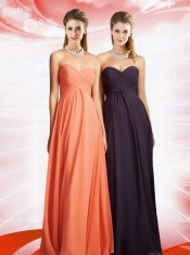 Empire Chiffon 2015 Cheap Dama Dress with Ruching