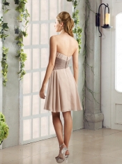 Empire Hand Made Flowers and Ruching Dama Dresses