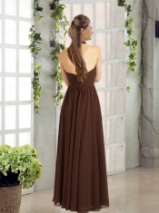 New Style Ruching Halter Empire Dama Dress for 2015