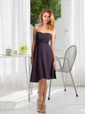 Ruching Sweetheart Empire Mini Length Dama Dress for 2015