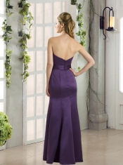 Sweetheart Column 2015 Eggplant Purple Dama Dresses with Belt