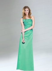 2015 New Arrival One Shoulder Column Dama Dress