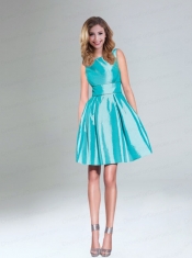 Popular Turquoise A Line Short Dama Dress for Girls