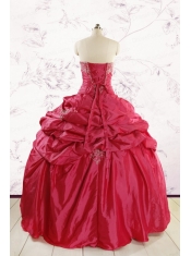 2015 Appliques Pretty Quinceanera Dresses with Strapless