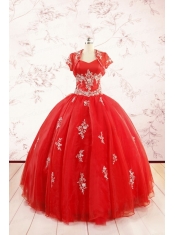 2015 Ball Gown Sweetheart Appliques Quinceanera Dresses