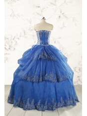 2015 Cheap Appliques Quinceanera Dresses in Royal Blue