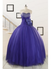 2015 Elegant Sweetheart Quinceanera Dresses with Bowknot