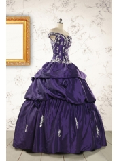 2015 Latest Off The Shoulder Appliques Quinceanera Dresses in Purple