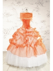2015 Perfect Strapless Quinceanera Dresses with Beading