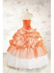 2015 Perfect Strapless Quinceanera Dresses with Beading