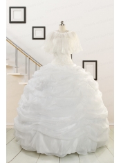 2015 Puffy Strapless New Style Beading Quinceanera Dresses