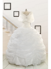 2015 Puffy Strapless New Style Beading Quinceanera Dresses