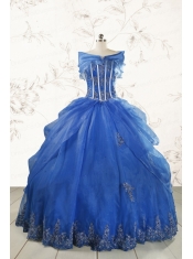 2015 Royal Blue Quinceanera Dresses with Appliques